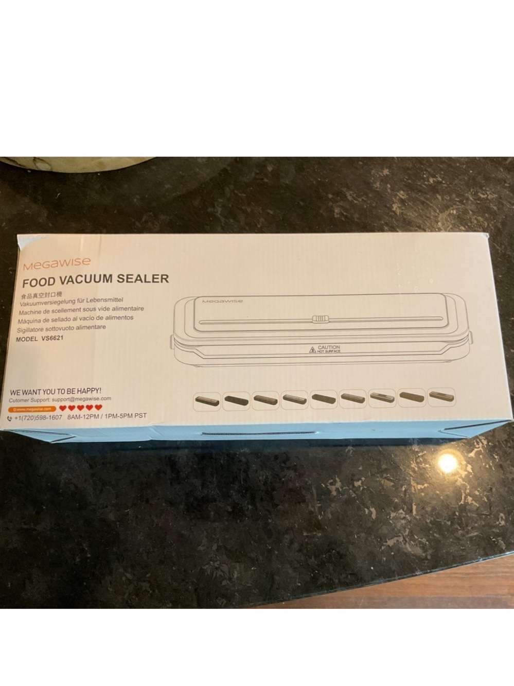 Black Food Vacuum Sealer - Electric Kitchen Bag Sealer